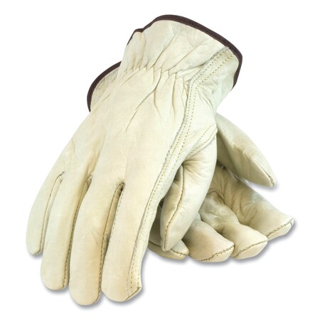 Pip Drivers Gloves, Top-Grain Cowhide Leather, Keystone Thumb, Tan, M 1 PR 68-162/M